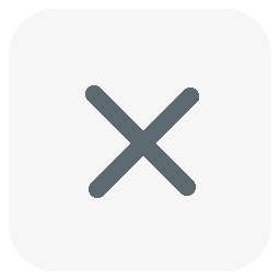 Icono de cerrar color gris.